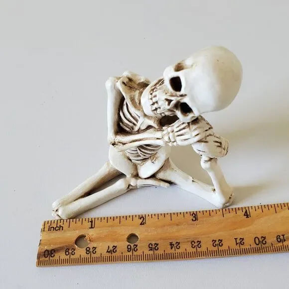 Halloween Yoga Skeleton Figurines Decorations Zen Poses Resin Set of 4 New - Picture 6 of 16